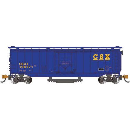 Bachman 16370 - N scale - Track Cleaning 50' Plug-Door Boxcar - Ready to Run -- CSX Transportation #198721 (blue, yellow)