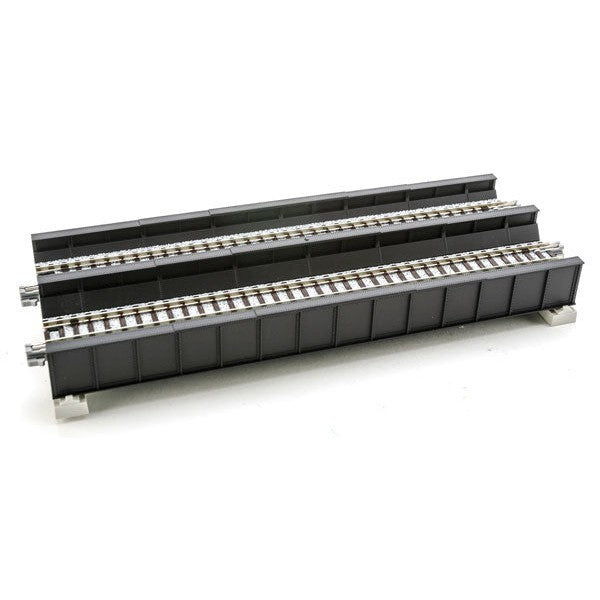 Kato 20-458  - N Scale - Double-Track Plate Girder Bridge -- 7-13/32" 186mm (black)